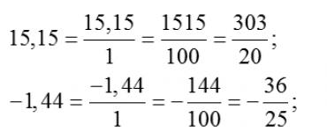 Converting a decimal fraction to a common fraction and vice versa: rule, examples