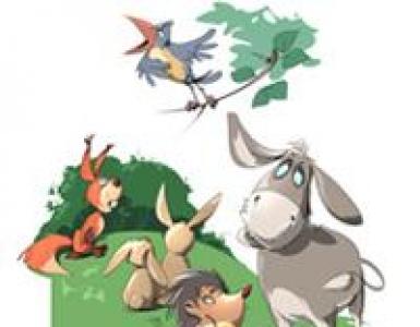 What is the name of the fable about the donkey and the nightingale