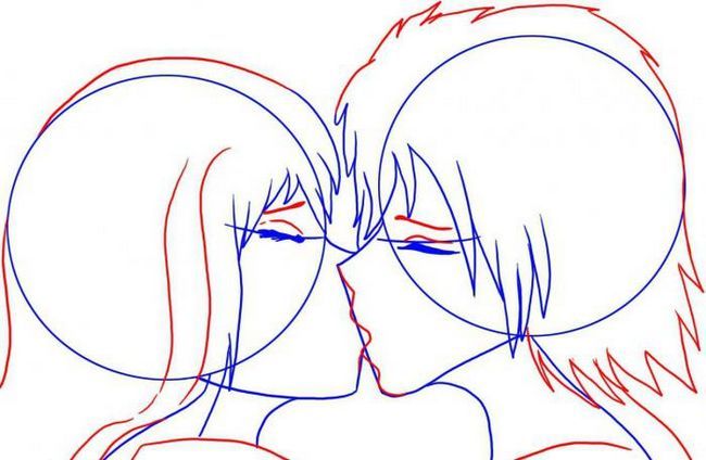 How to draw a kiss girl and guy How to draw a passionate kiss