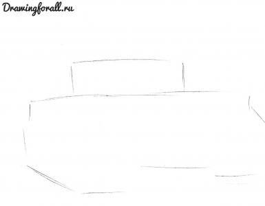 Draw a tank with a pencil Drawing a tank with a pencil for children 7